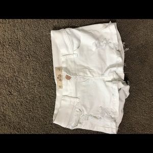 White jean shorts